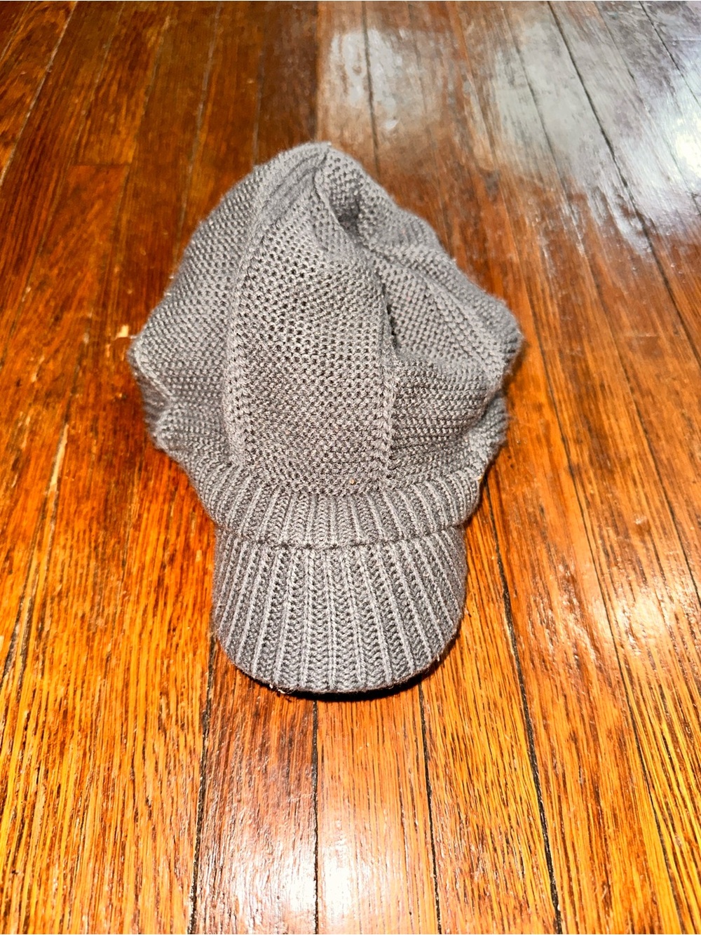 Vintage Y2K Adult Adidas Gray Yellow Knit Beanie with Brim